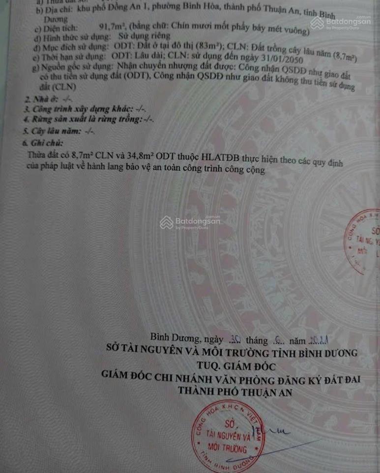 Chính chủ gửi bán gấp đất mặt tiền đt 743c, chỗ cầu ông bố, bình hòa, thuận an