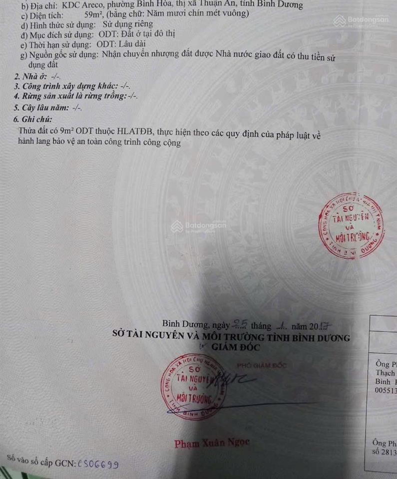 2,78 tỷ sở hữu nhà 59m2 thổ cư ngay khu đồng an 3, p. bình hòa