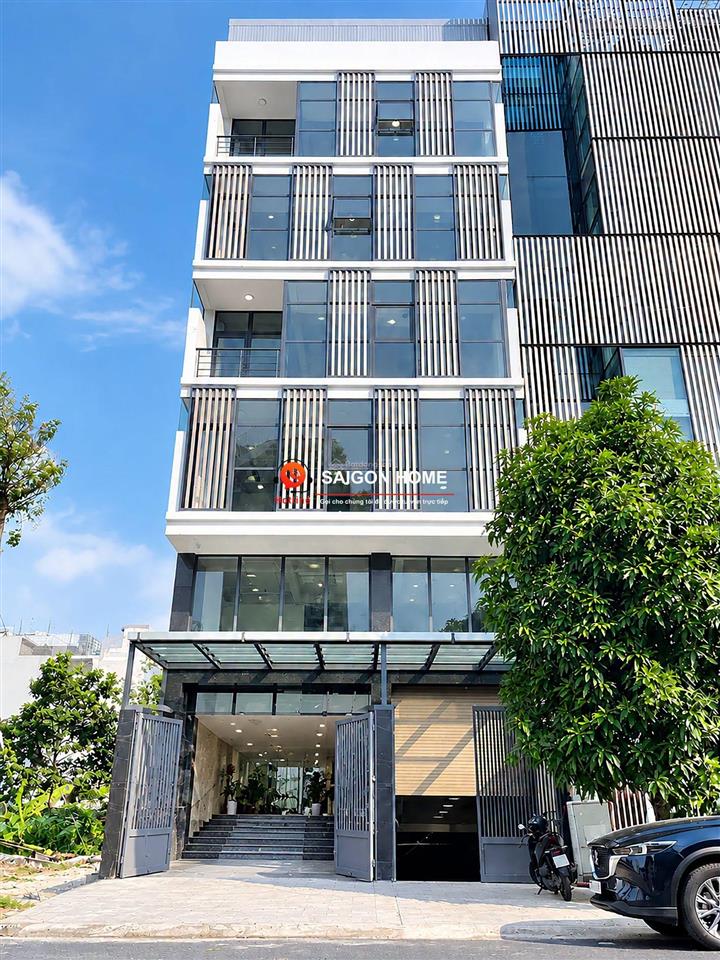 Tòa nhà văn phòng hầm 7 tầng nổi 1000m2 sàn thạnh mỹ lợi vị trí gần trương văn bang, trung tâm q2