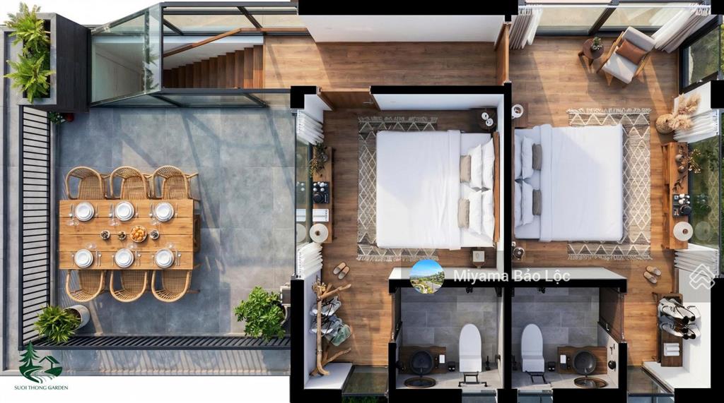 Nhà vườn mini 8x20 chuẩn resort trung tâm bảo lộc. gần nút lên cao tốc, hồ ngọc, thác dambri