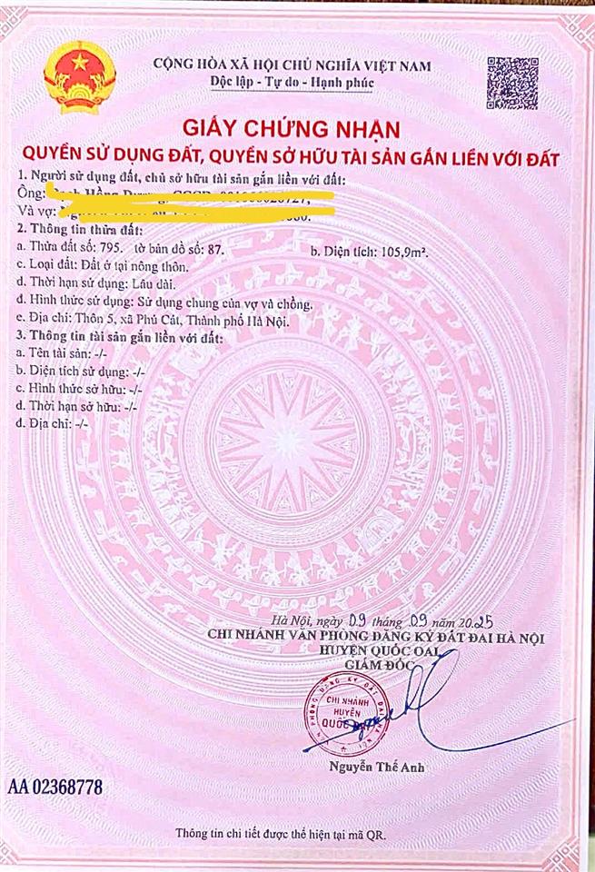 Bđs hòa lạc, chính chủ cần bán