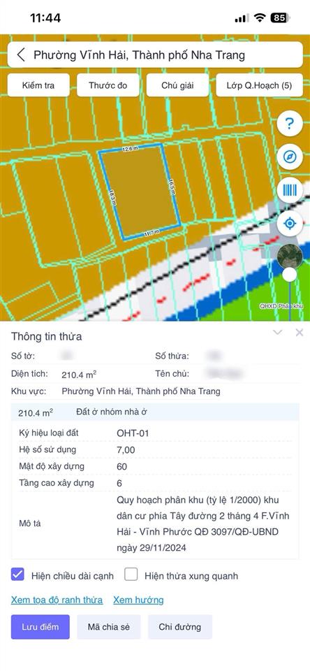 Mở bán 05 lô đất giá rẻ vĩnh hải nha trang