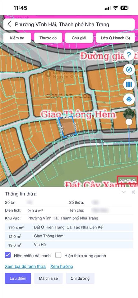 Mở bán 05 lô đất giá rẻ vĩnh hải nha trang