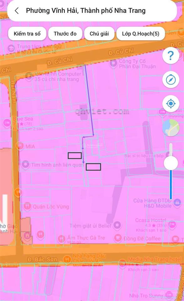 Cực đẹp  lô đất cách bãi tắm hòn chồng nha trang chỉ 350m