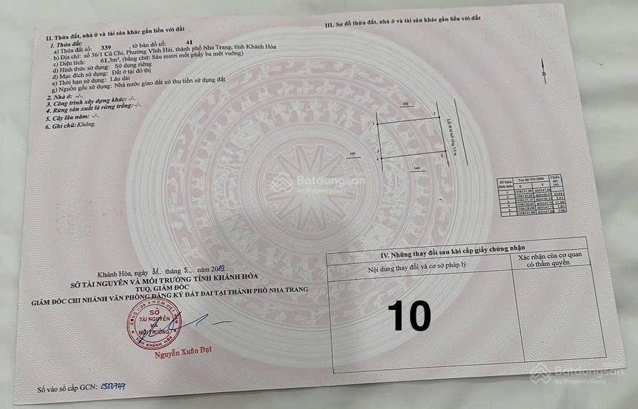 Cực đẹp  lô đất cách bãi tắm hòn chồng nha trang chỉ 350m