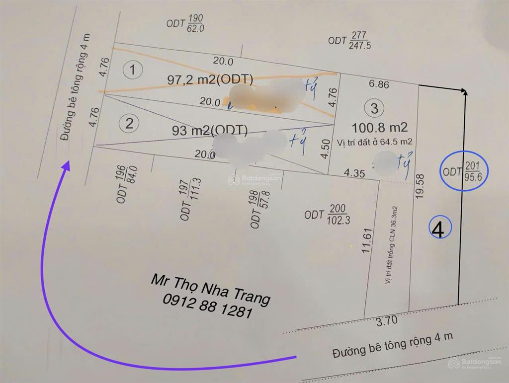 Đất hẻm đường ô tô, cách biển chỉ 850m