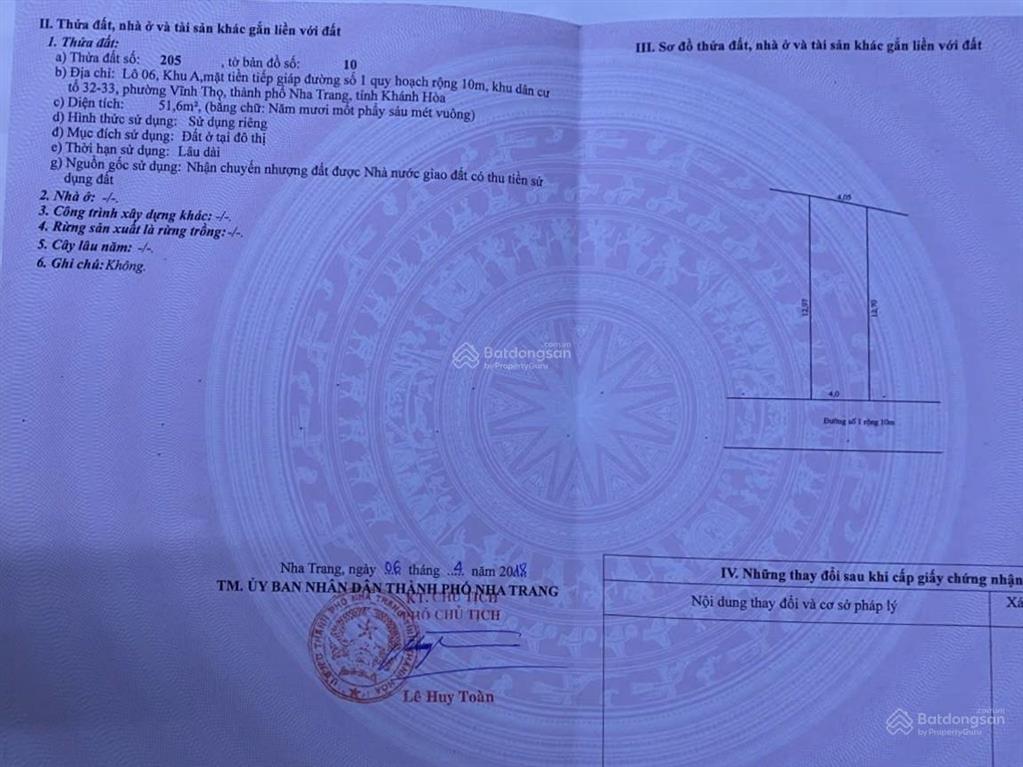 Không có lô thứ 2  tđc hòn đỏ  bc chân qua đường là bãi biển hòn chồng