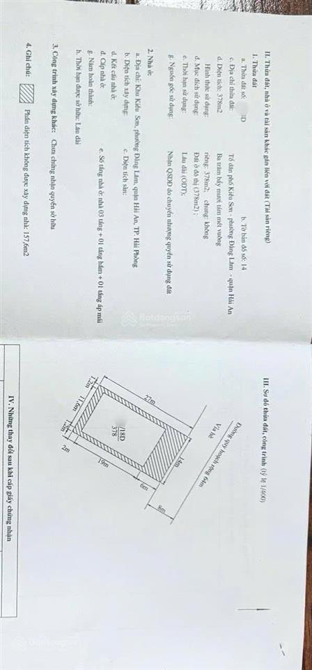Giảm giá 10 tỉ tòa biệt thự lô 18 mặt đường lê hồng phong, 379m², sổ hồng chính chủ