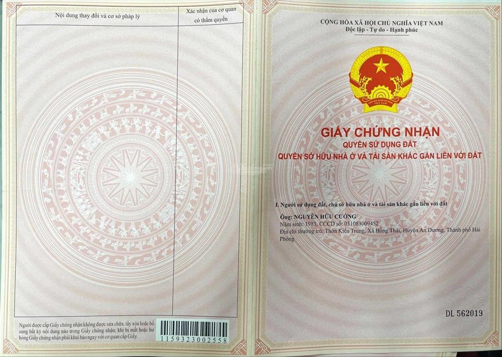 Bán lô đất 42m khu phú hải, ngay cầu rào, cách lạch tray chỉ 500m
