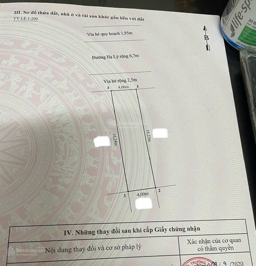 Quá rẻ lô đất tái định cư thế lữ nằm mặt đường hạ lý, ngay trung tâm mà giá chỉ 6,16 tỷ