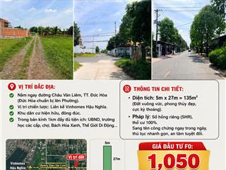 Đất full thổ cư giá f0 liền kề vinhomes long an!