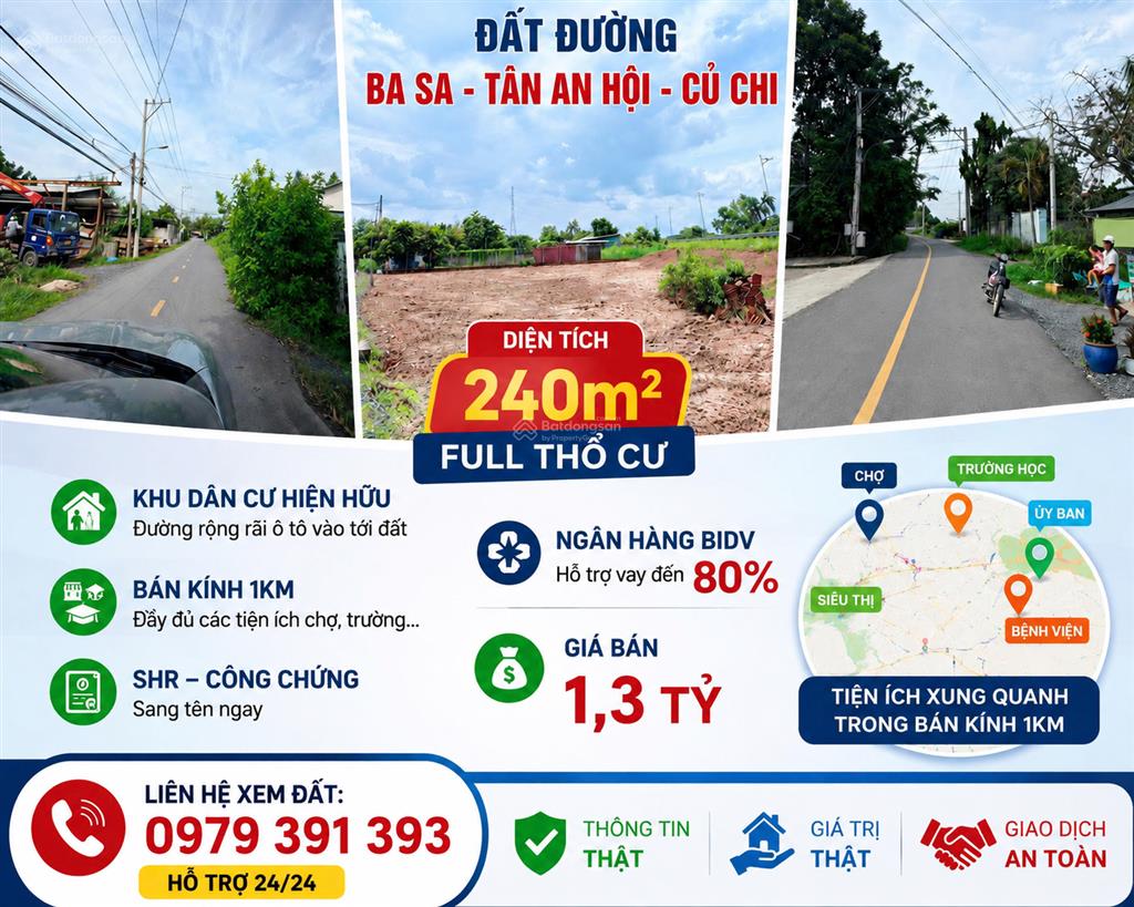 Đất đường ba sa củ chi chính chủ sổ hồng riêng