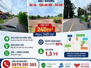 Đất đường ba sa củ chi chính chủ sổ hồng riêng