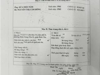Chủ cần tiền bán nhanh nhà 48m sát chợ lk 56 hẻm xe hơi 6m, sổ a4 đẹp cực hiếm