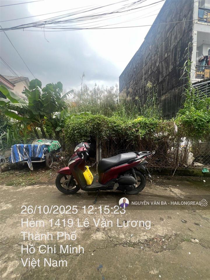 Bán đất rẻ 1419 lê văn lương 4*21m, giá 3 tỷ, hẻm xe hơi, gần phạm hữu lầu, kế trường tạ uyên, shr