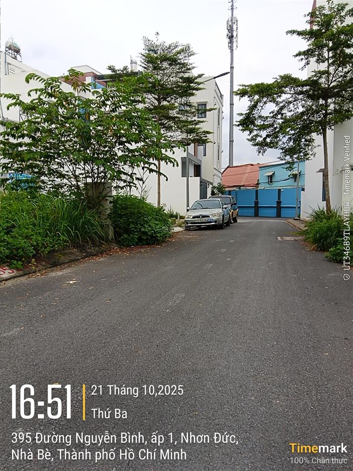 Bán đất 5*16,5m, hẻm xe hơi 7m, giá 3,95tỷ, kdc 733 nguyễn bình, nhà bè, shr, gần lê văn lương, nvt