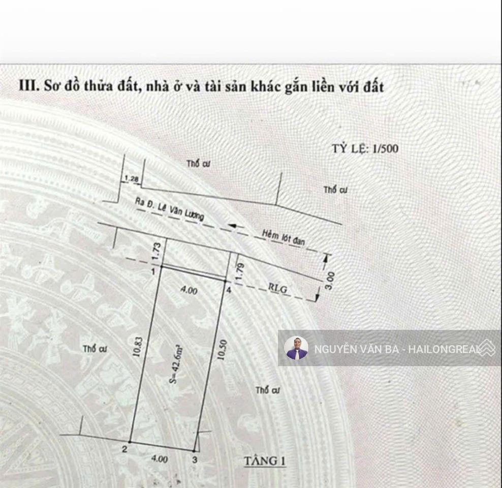 Bán nhà rẻ lê văn lương phước kiển 4*12,5m, giá 2,65 tỷ, sổ hồng riêng, sát q7, gần cầu rạch đĩa