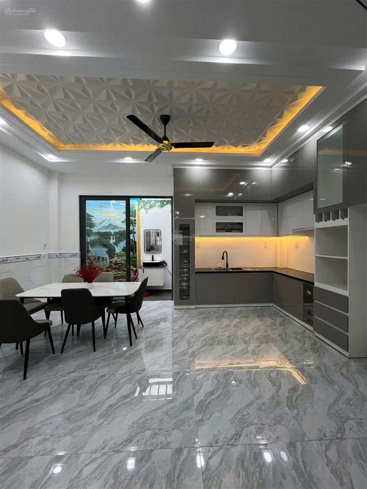 Bán nhà đẹp 4 tầng siêu rẻ 5,85*13,7m, chỉ 6,8 tỷ, hẻm xe hơi 6m huỳnh tấn phát, kế trường lê v hưu