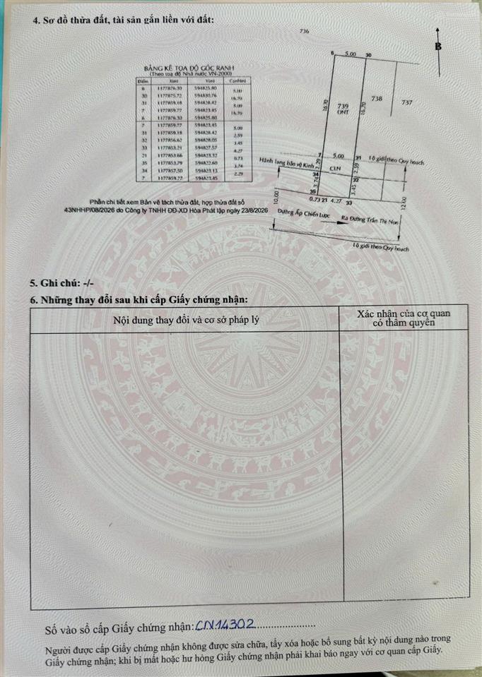 Cần bán nền đất ở, mặt tiền đường nhựa, dt 113m2, giá 2.65 tỷ. shr từng nền hưng long bình chánh