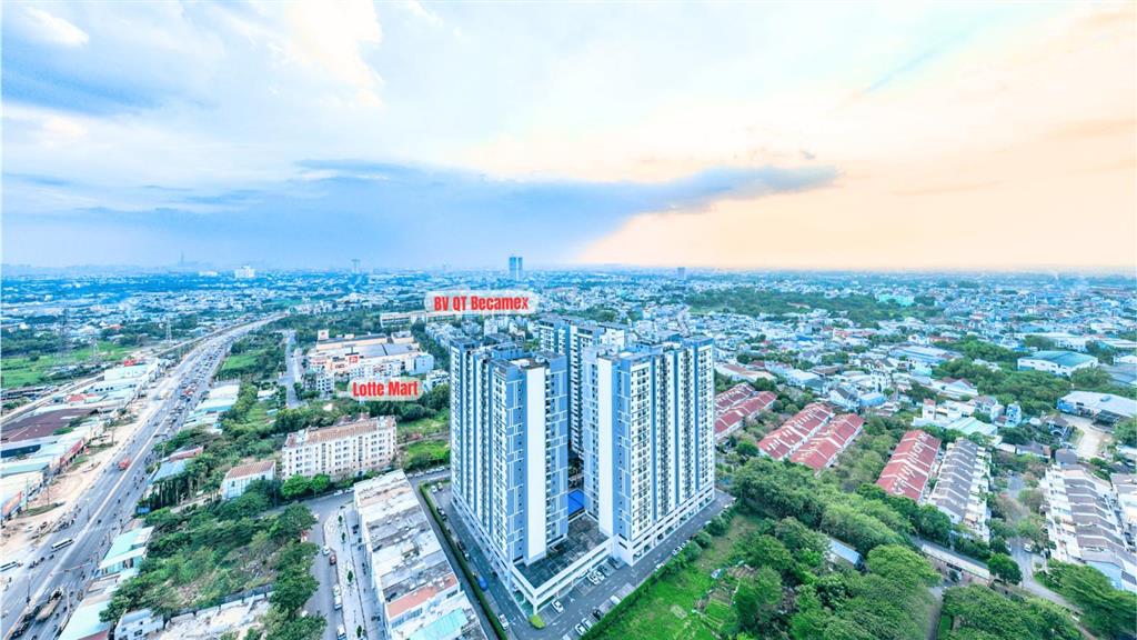Bán căn hộ góc block c eco xuân  lái thiêu, 3,1 tỷ, 85m2, view sân golf sông bé, full nội thất