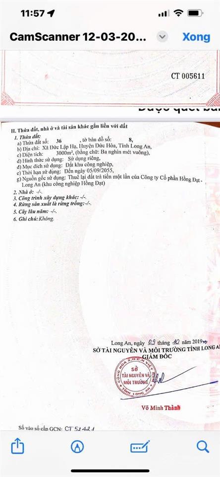 Bán nhà xưởnng trong kcn đức hòa 3, long an, dt 3000m2, giá 25,5 tỷ