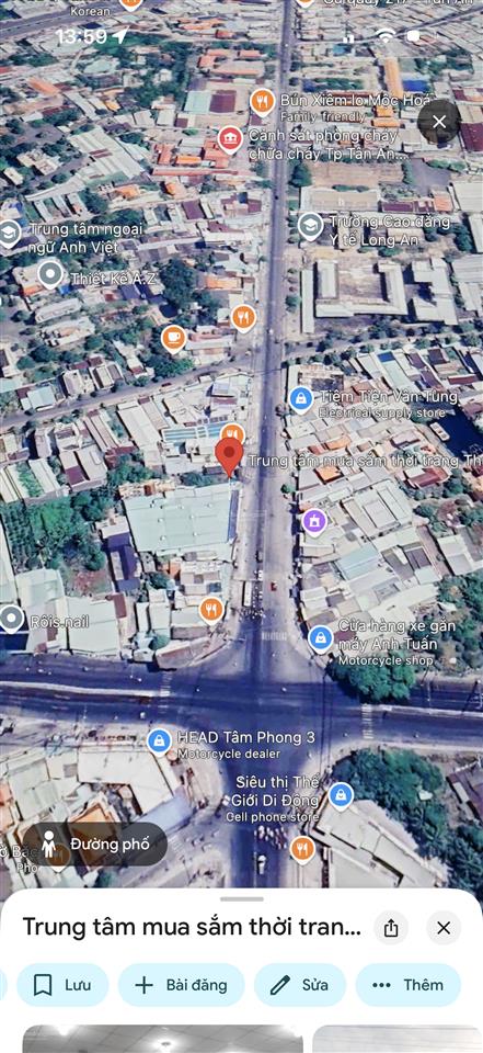Cần bán 974 m4 đất thổ mặt tiền quốc lộ 62 ngay ngã tư tuyến tránh giá 50 tỷ