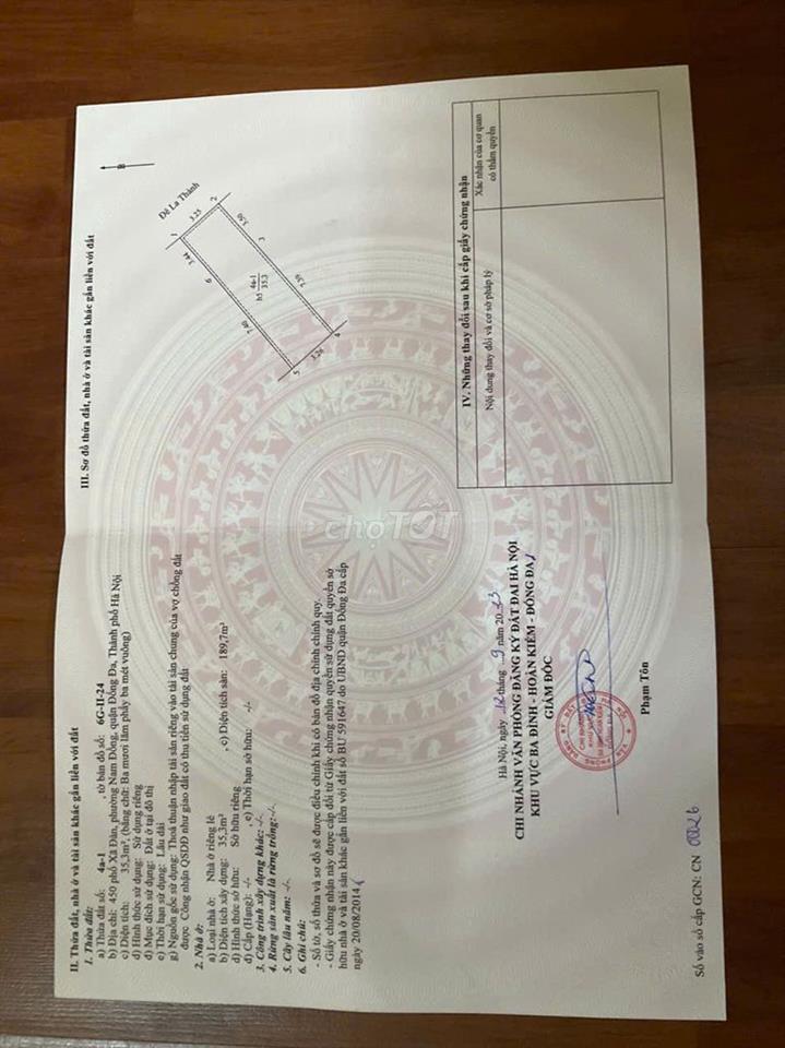 Bán nhà riêng , sổ đỏ chính chủ.