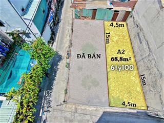 Giảm mạnh 400tr  bán lô đất khu bên sông hiệp bình chánh  dt68m2 (4,5x15) 100m ra phạm văn đồng