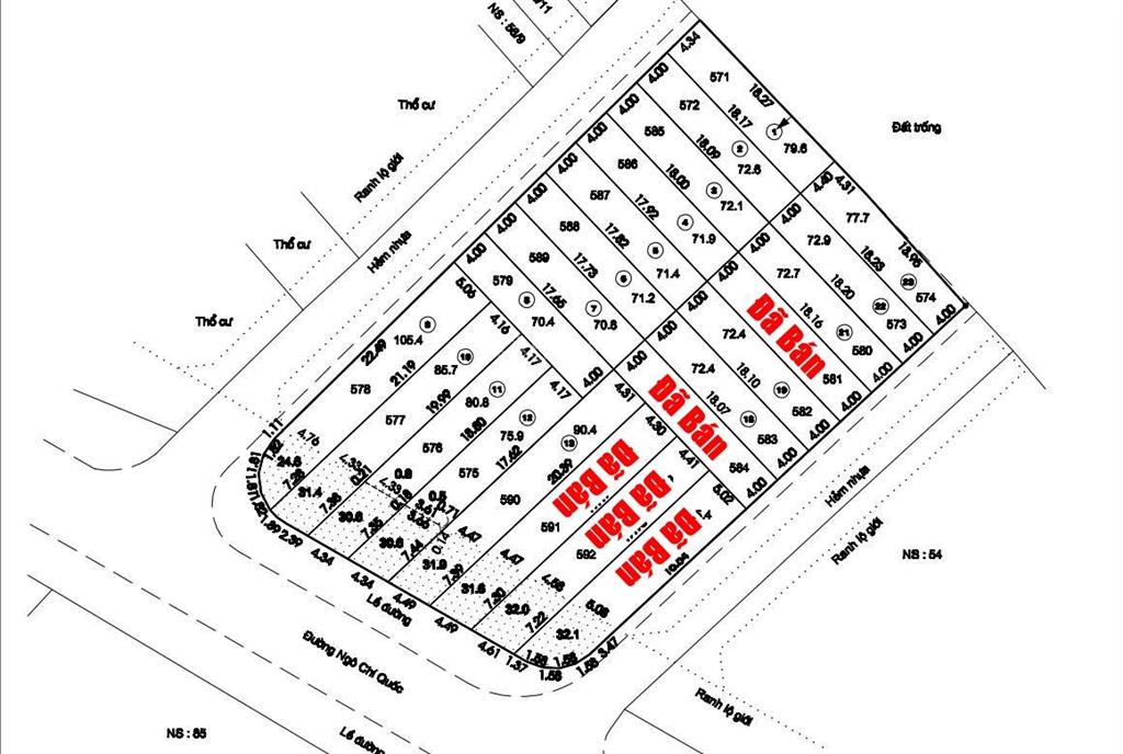 Chính chủ gửi bán lô đất dt 71.9m2  đường 7m thông thoáng  1/ ngô chí quốc  chỉ 5 tỷ