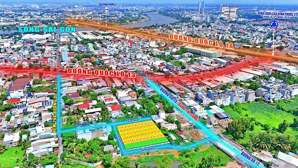 Chính chủ  bán đất giá f0  dt 78m2  ngay quốc lộ 13  gần vạn phúc  hẻm ô tô tránh nhau