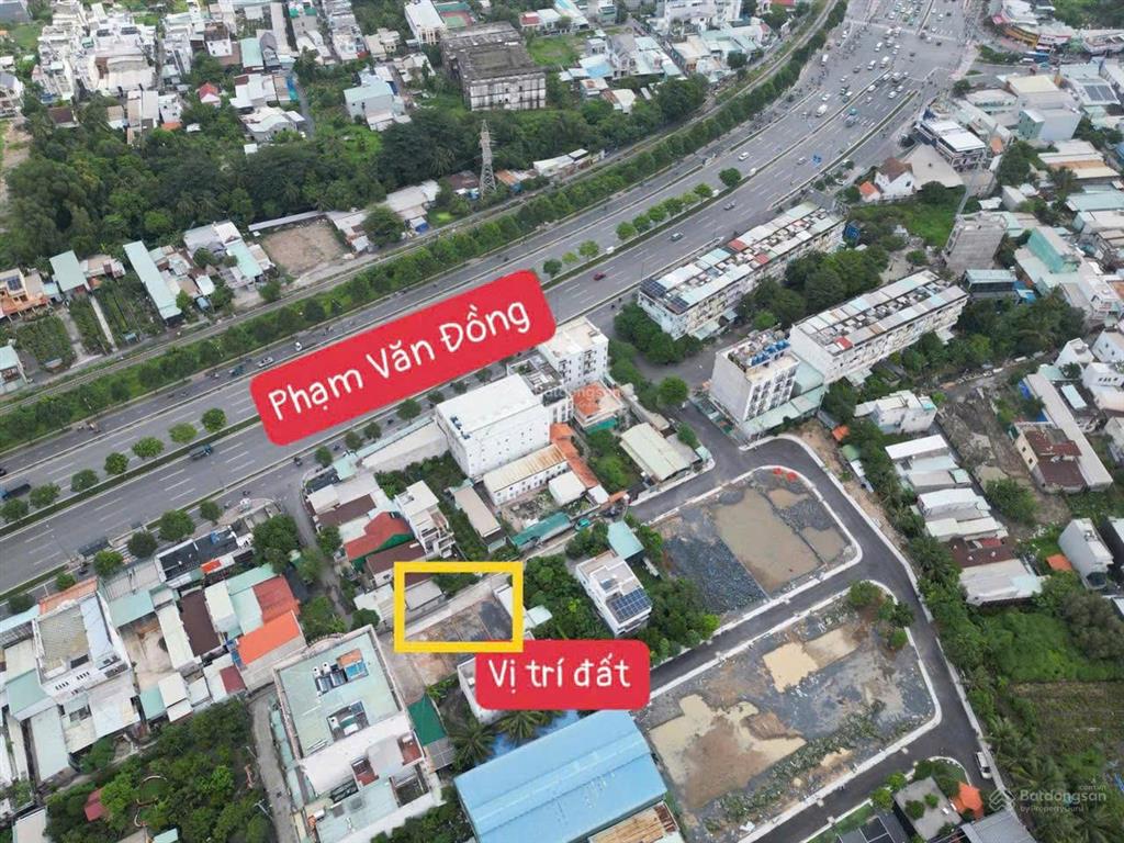 Cần bán lô đất dt 77.4m2 ngang 5,74m hẻm ô tô, cách phạm văn đồng chỉ 50m