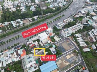 Cần bán lô đất dt 77.4m2 ngang 5,74m hẻm ô tô, cách phạm văn đồng chỉ 50m