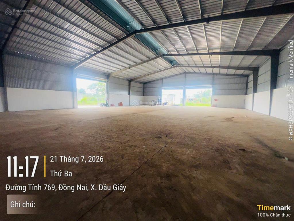 Cho thuê kho, nhà xưởng, đất tại đường 769, xã hưng lộc, huyện thống nhất, 1300m2, giá thỏa thuận