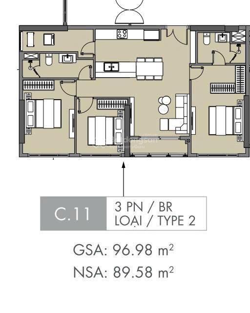 Bán 3pn hoa hậu maáteri central point