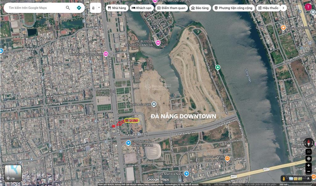 Siêu phẩm  cần bán đất 375m2 đường 2/9, đối diện da nang downtown, tp đà nẵng  sổ hồng lâu dài