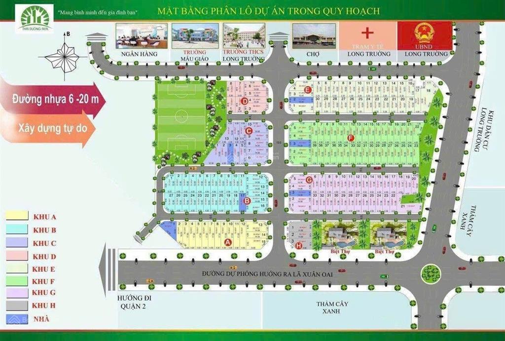 Bán đất gần đường nguyễn duy trinh, long trường gần chợ, ủy ban, trường học