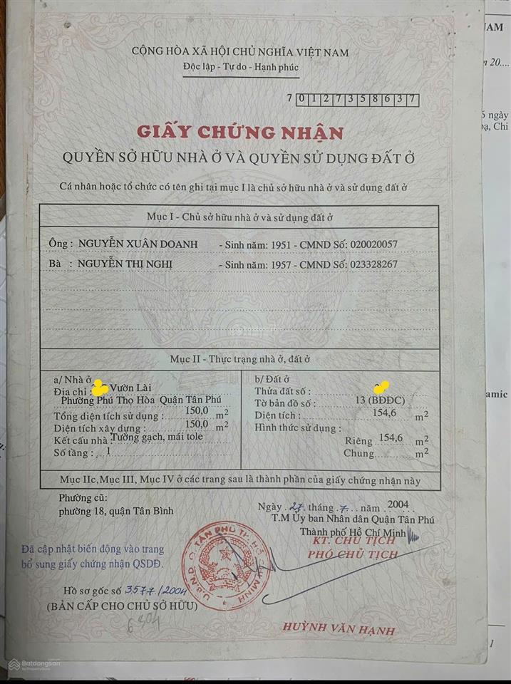 Bán nhà mặt tiền đường vườn lài, phú thọ hòa ,tân phú, 19 tỷ, 155m2 ( 5,5m x 27m)giá ưu đãi hấp dẫn
