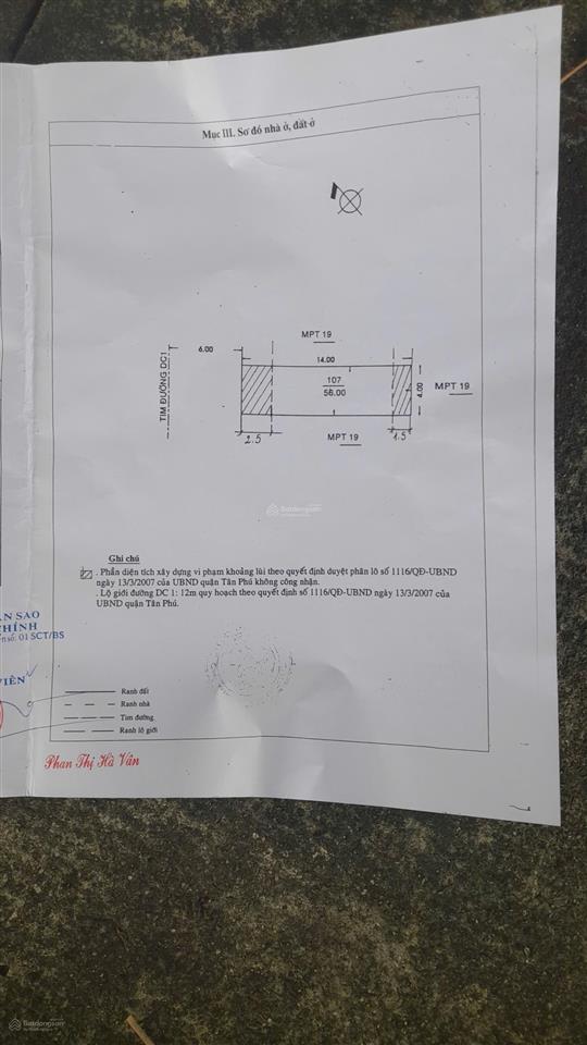 Cần bán gấp nhà 56m², 2pn, 2wc, 6,7 tỷ tại dc1, p sơn kỳ, q.tân phú, hcm