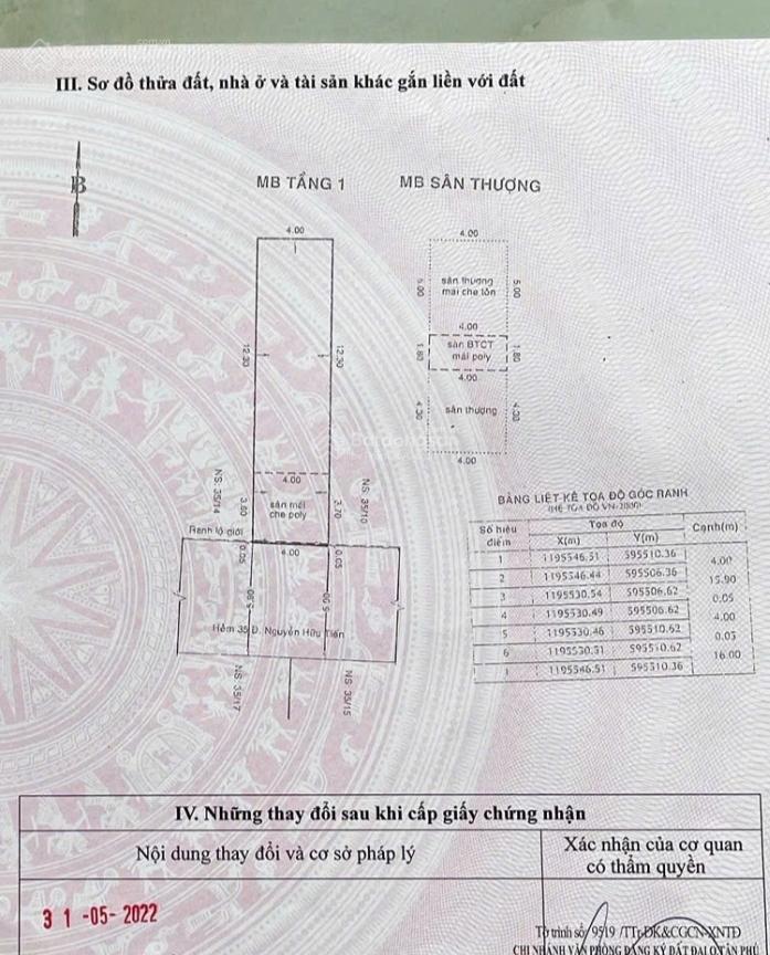 Bán gấp căn nhà nguyễn hữu tiến, phường tây thạnh, quận tân phú, giá tốt 7,3 tỷ, 64m² (4m x 16m)