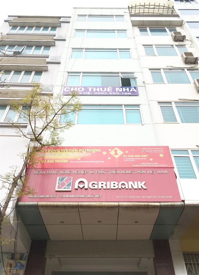 Cho thuê văn phòng view đẹp tại số 137 hoàng quốc việt, 120m2, 17 triệu