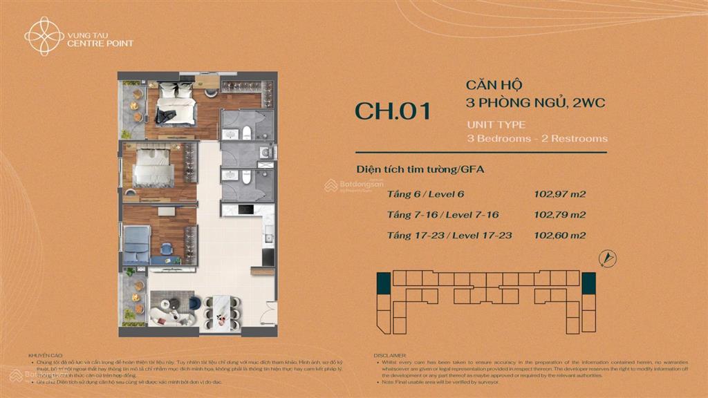 Căn 3pn2wc góc 103m2  nhà trống  tầng trung  5,2 tỷ chốt