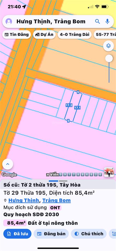 Kẹt tiền chủ cần bán lô đất thổ cư giá rẻ tây hoà sát kcn bàu xéo chỉ 700 triệu