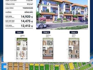 Căn liền kề 3 tầng trục chính d6 dự án charmora city sun nha trang