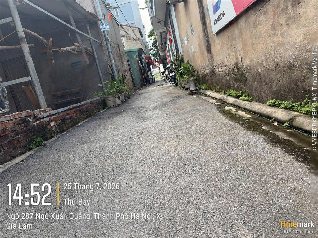 Bán siêu phẩm 3 mặt thoáng tặng nhà cấp 4 43,4m2, tổ dân phố thành trung, xã gia lâm, hà nội
