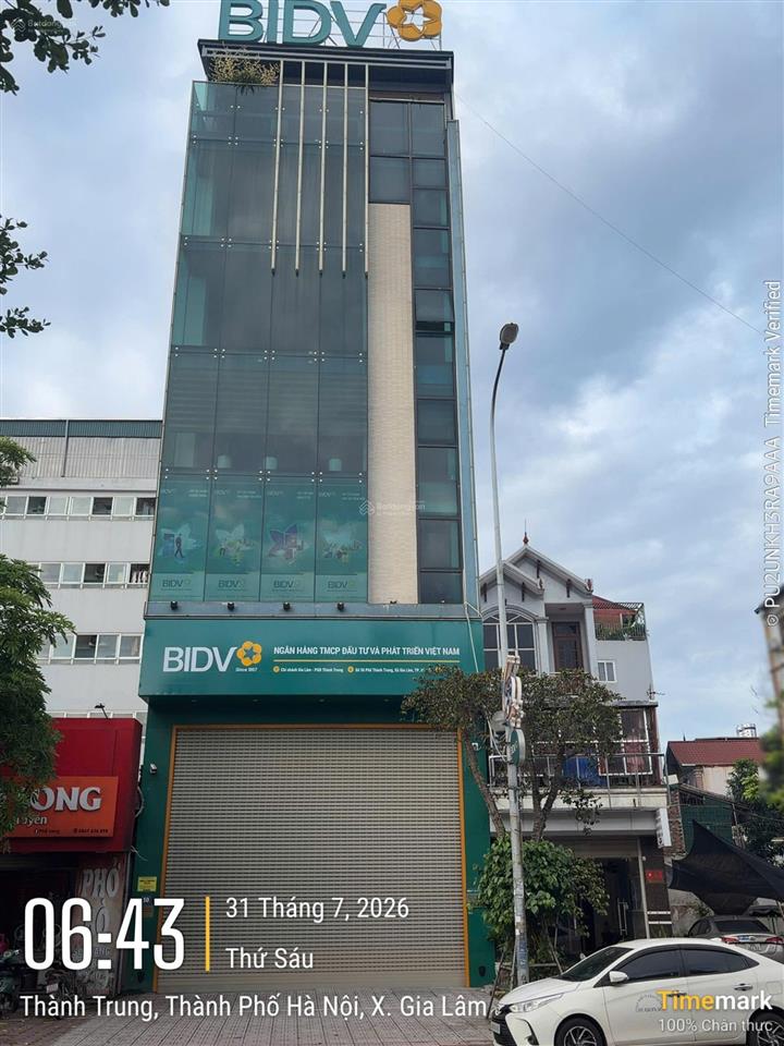 Bán nhanh tòa nhà 7 tầng có tầng hầm + thang máy 88,9 m2, phố thành trung, xã gia lâm, hà nội