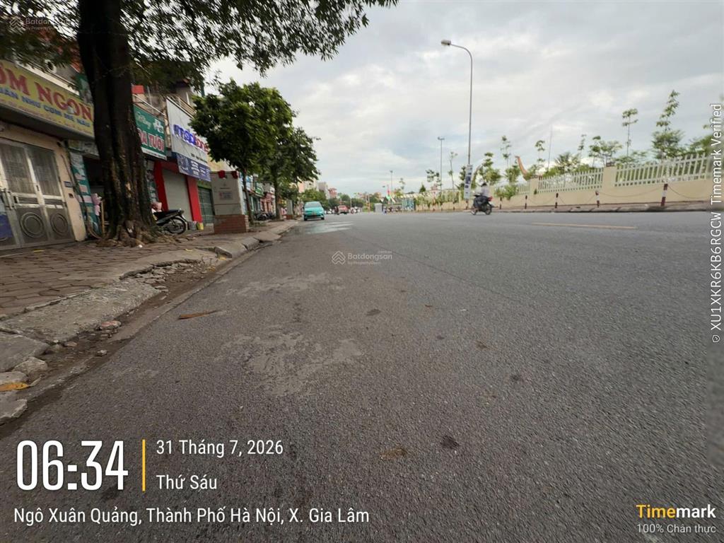 Bán mảnh đất 2 mặt đường 70,8m2, 21,7m lưu không tổng 92,5m, phố ngô xuân quảng, xã gia lâm, hà nội