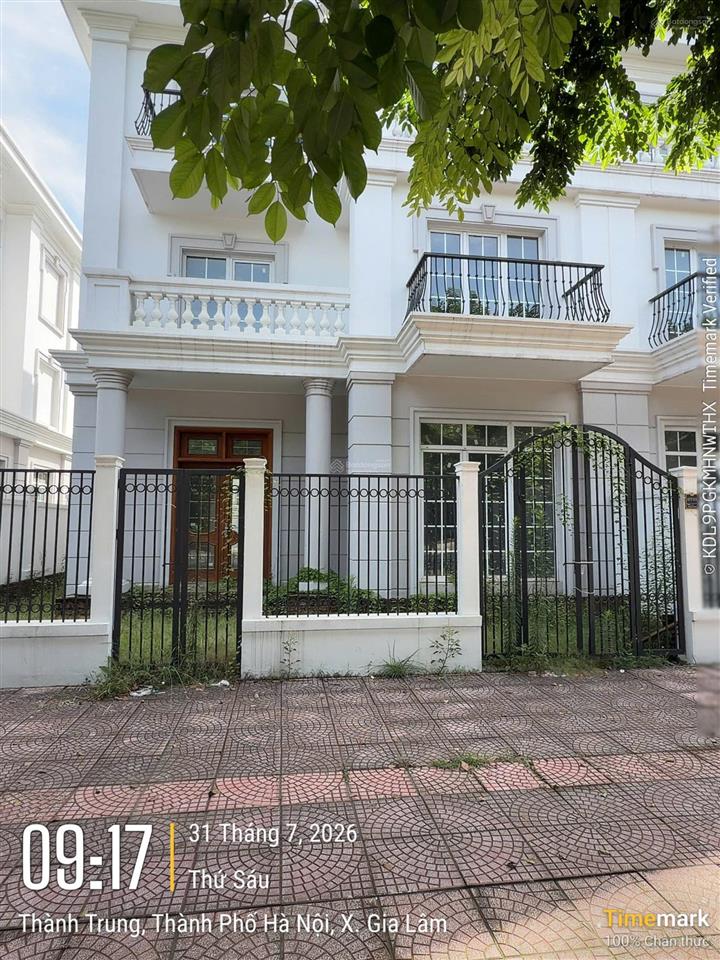 Cho thuê căn biệt thự 192,5m2, phố thành trung, xã gia lâm (thị trấn trâu quỳ cũ), hà nội