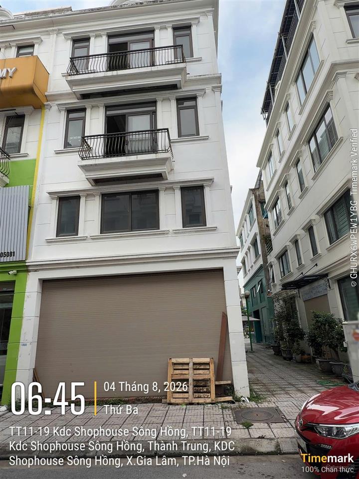 Cho thuê căn góc xẻ khe shophouse sông hồng 84m2, khu phố thành trung, xã gia lâm, hà nội
