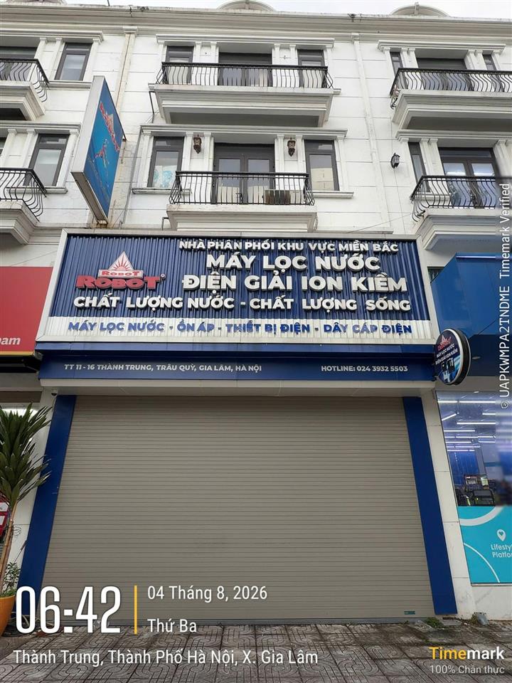 Cho thuê căn shophouse sông hồng 90m2, phố thành trung, xã gia lâm (thị trấn trâu quỳ cũ), hà nội