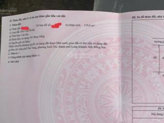 Chính chủ bán đất 100% thổ cư trung tâm long khánh, 120m2, mt 6m giá 1tỷ4